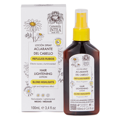 Lozione schiarente per capelli Camomila Intea® RIFLESSI BIONDI. Senza alcol