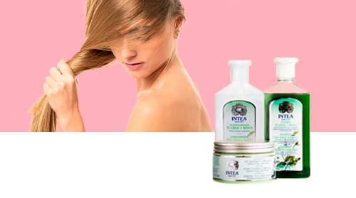 Capelli grassi. Linea Intea® con tè verde e menta.